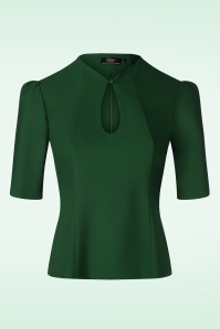 Vintage Diva  - Julia top in groen 3