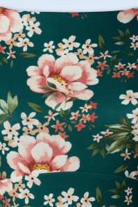 Vintage Chic for Topvintage - Paige penciljurk in groenblauwe bloemen 4