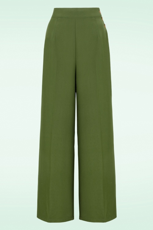 40s Carlie Swing Trousers In Navy