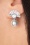 Lovely - Art Deco Pearl Stud Earrings in Silver