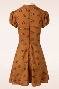 Bunny - 60s Vixey Fox Dress in Rust Brown 3