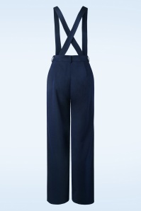 Banned Retro - Classic broek in marineblauw 4