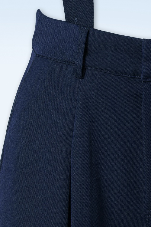 Banned Retro - Classic broek in marineblauw 3