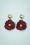 Day&Eve by Go Dutch Label - 60s Flower Earrings in Gold and Dark Red 2