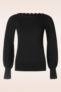 King Louie - Audrey club bell top in zwart