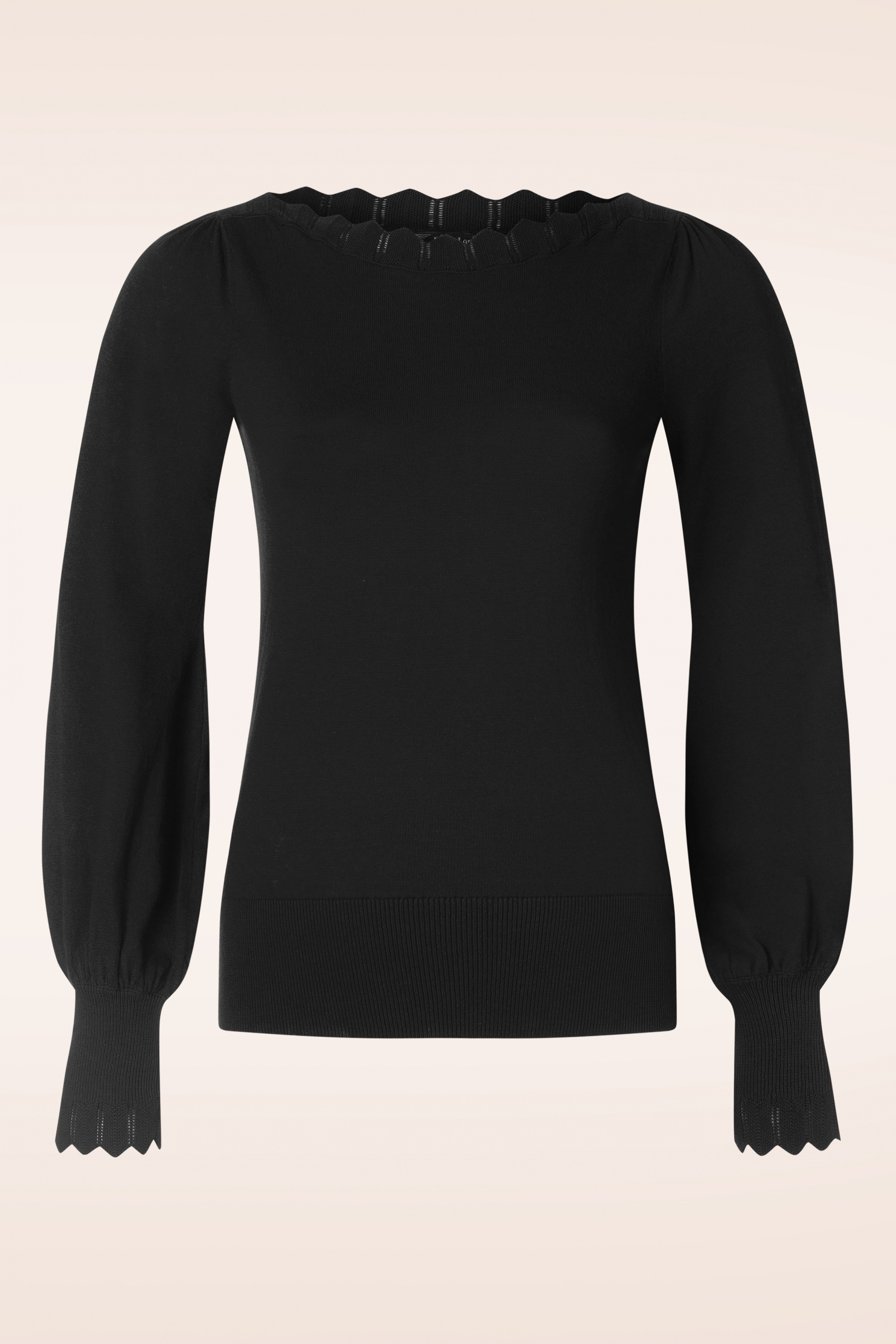 King Louie - Audrey club bell top in zwart