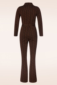 King Louie - Macy tempest flared jumpsuit in cognac oranje 5