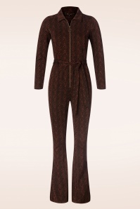 King Louie - Macy tempest flared jumpsuit in cognac oranje 2