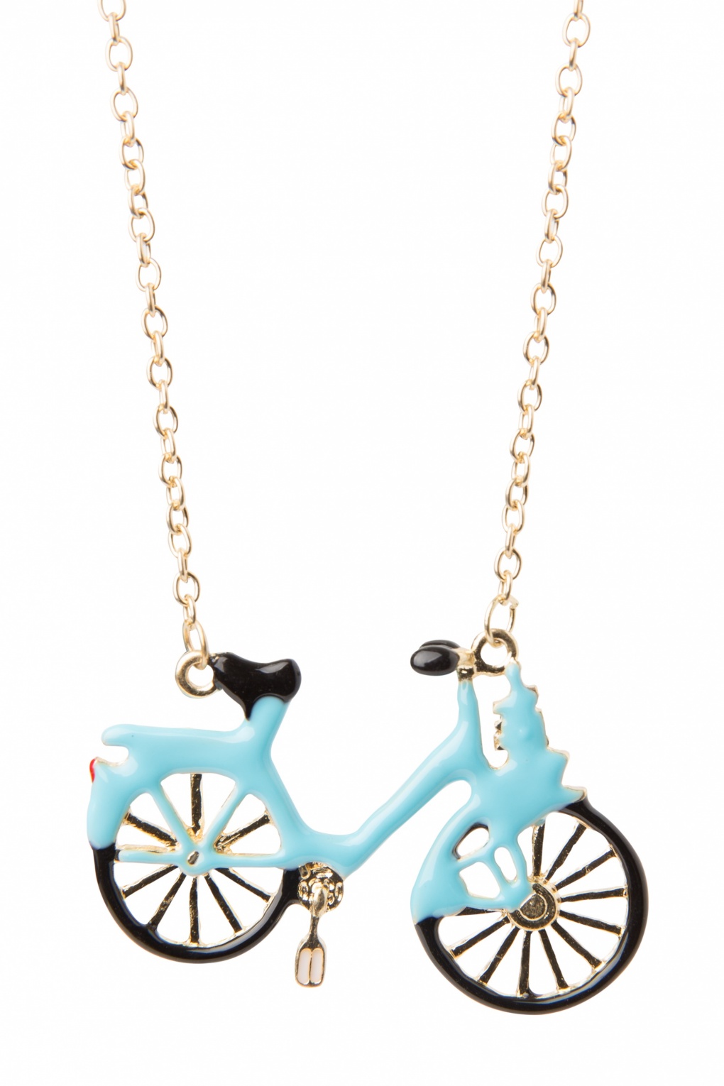 I want to ride my bicycle! Fancy Vintage Bicycle Necklace Gold