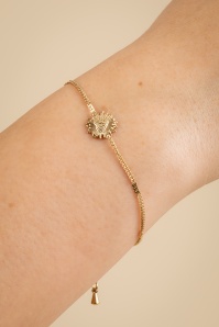 Day&Eve by Go Dutch Label - Sparkling hart armband in goud