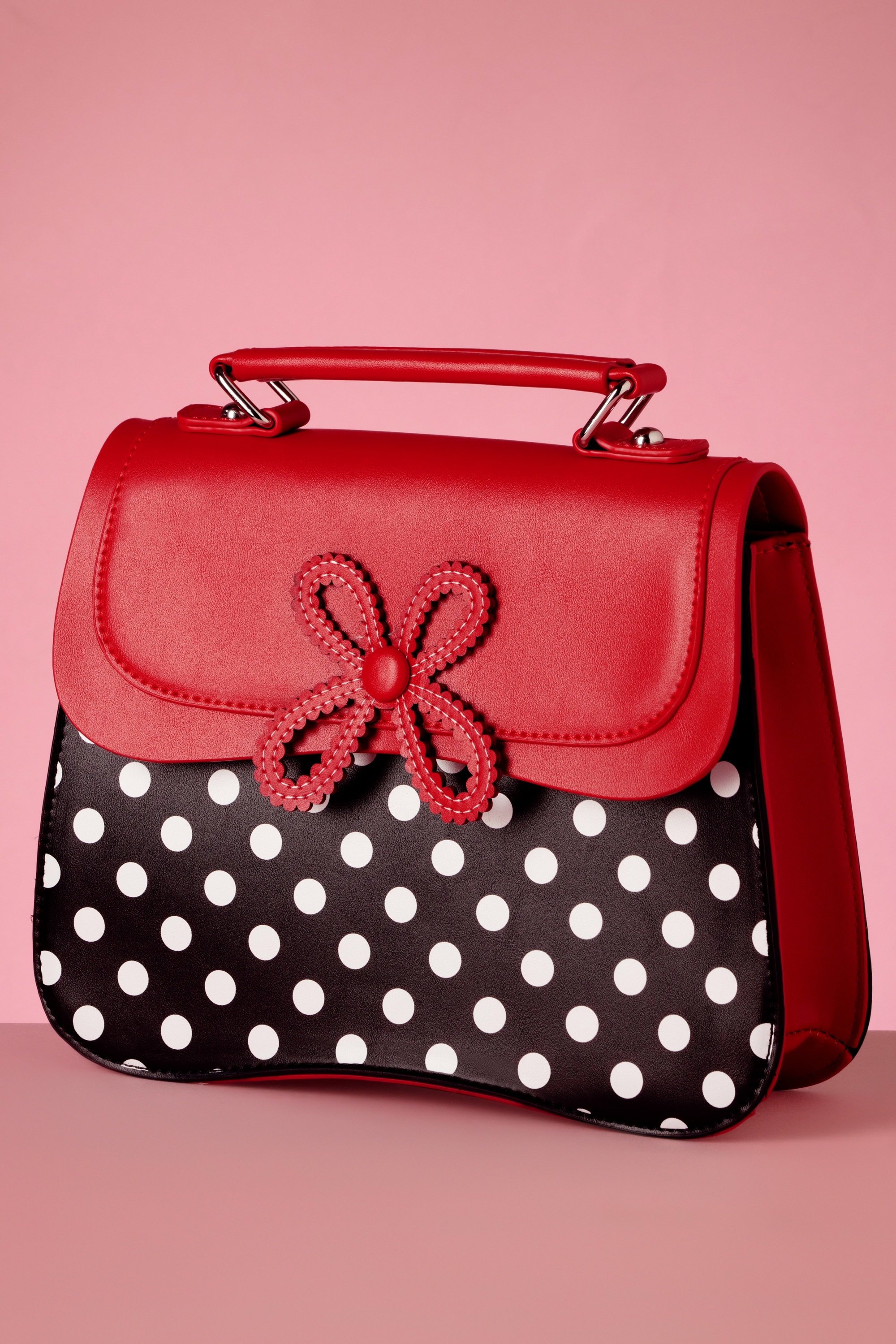 Banned Retro - Noelle handtas in rood 3