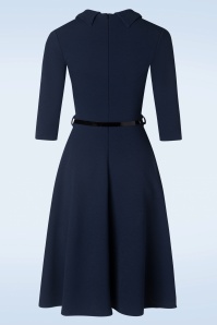 Vintage Chic for Topvintage - Elena swingjurk in marineblauw 5