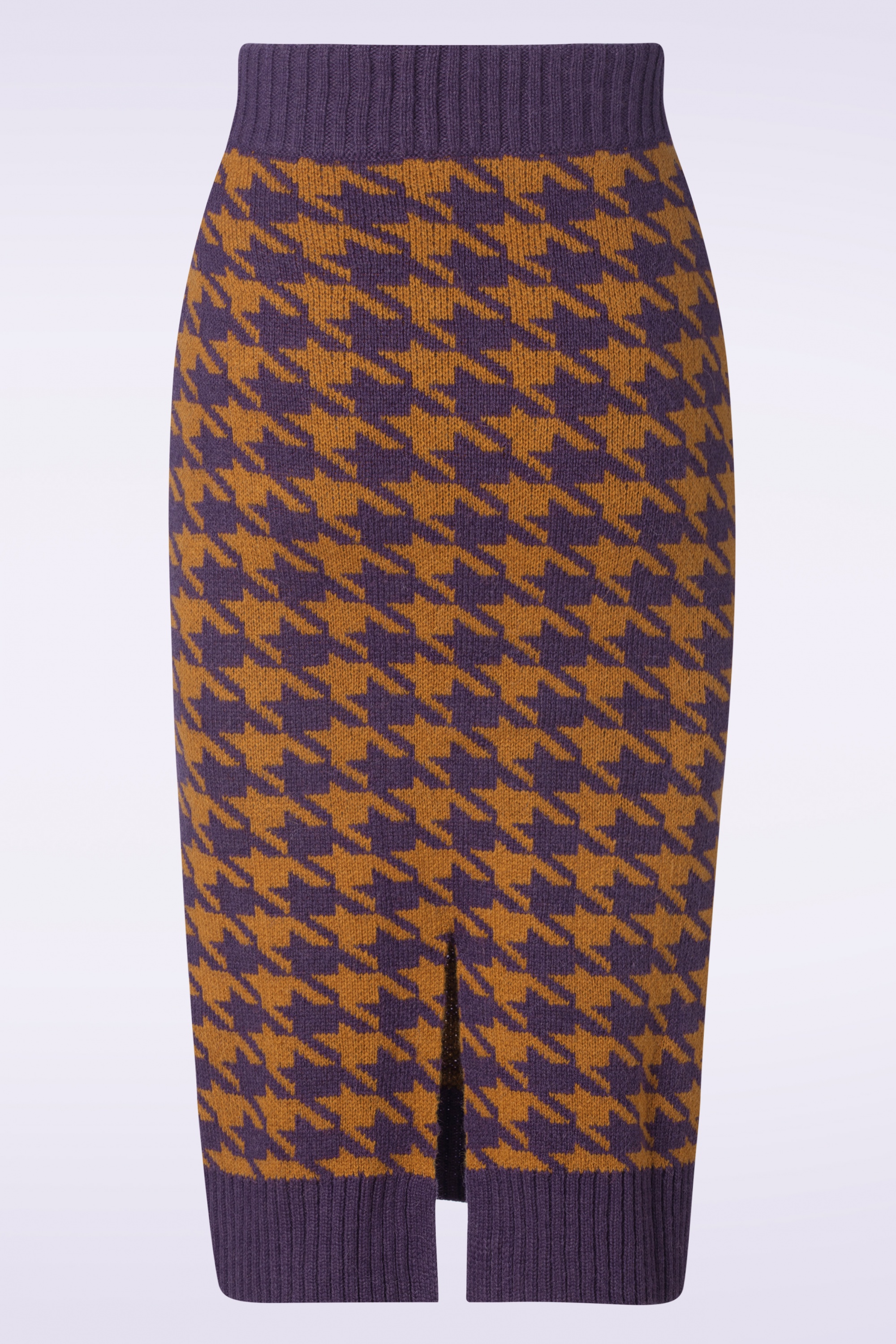 Zilch - Holly Houndstooth rok in karamel 3