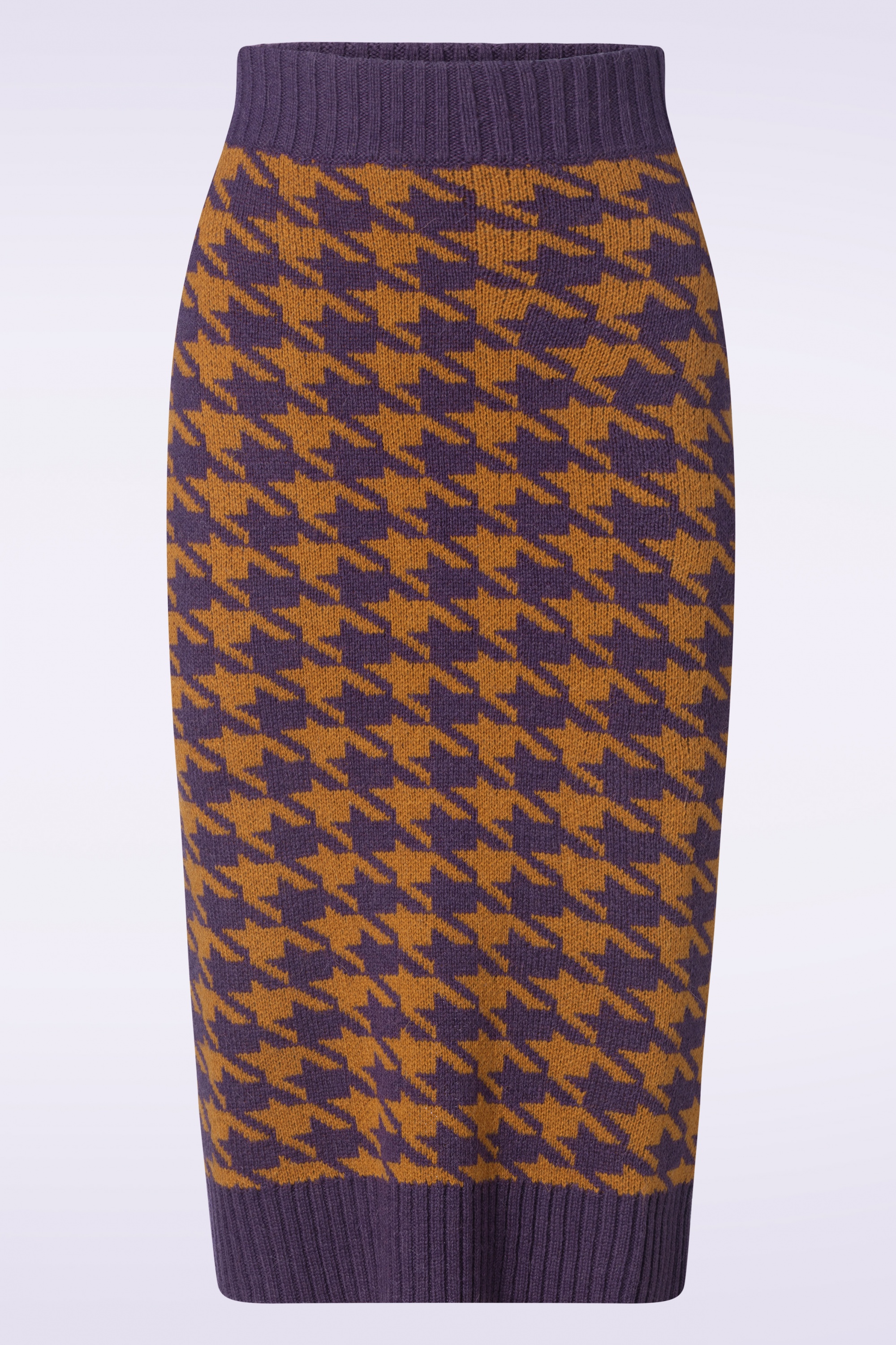 Zilch - Holly Houndstooth rok in karamel 2