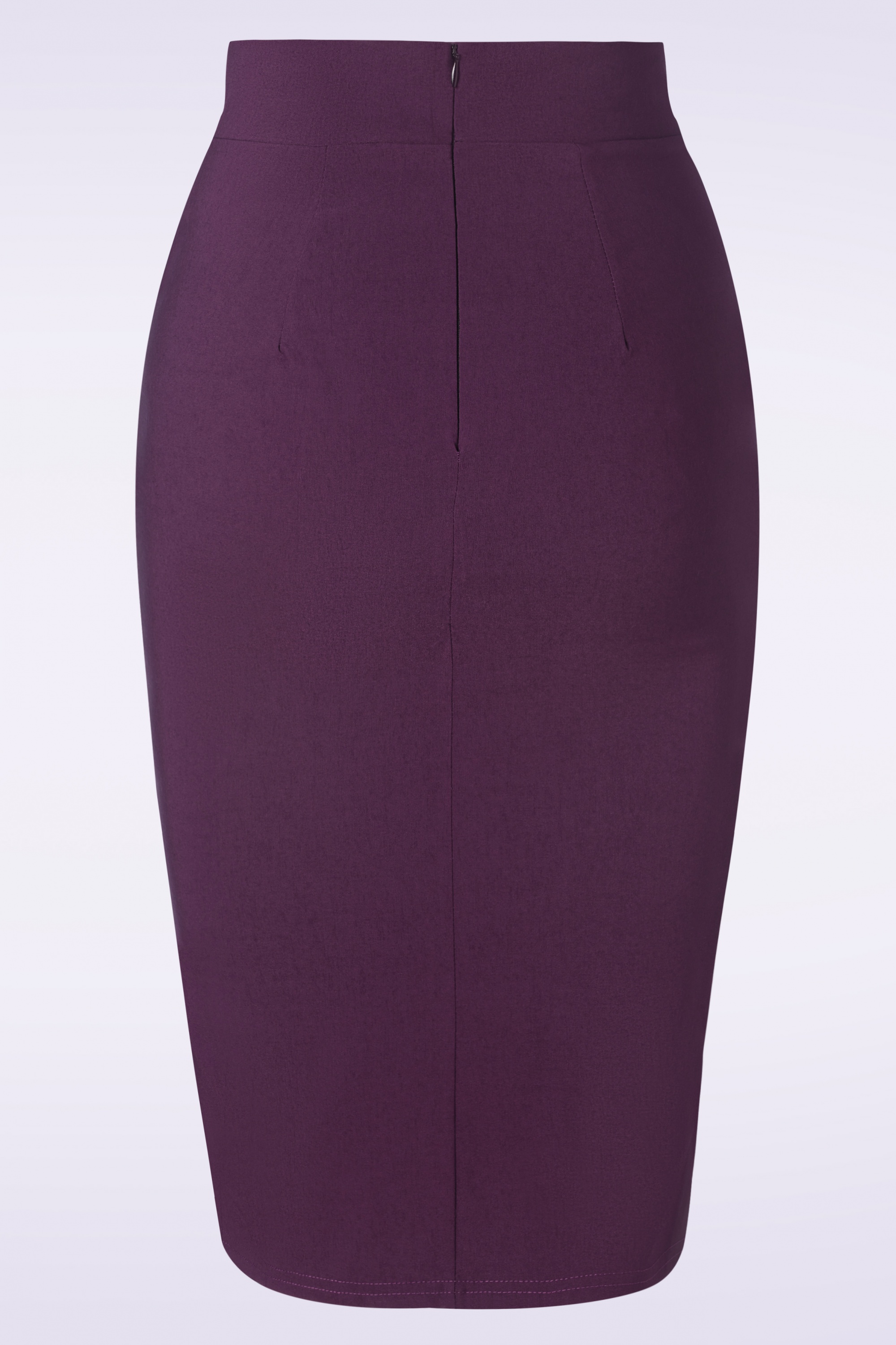 Vintage Chic for Topvintage - Eleonora pencil rok in aubergine 3