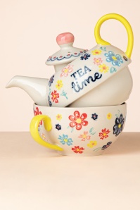Sass & Belle - Service à thé pour 1 en Fleurs Folkloriques