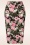 Banned Retro - Pink bloom pencil rok in roze