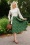 Topvintage Boutique Collection - Exclusief bij Topvintage ~ Adriana Xmas Swing Rok in Donker Groen