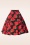 Topvintage Boutique Collection - Topvintage exclusive ~ Adriana Roses swingrok in zwart en rood 4