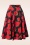 Topvintage Boutique Collection - Topvintage exclusive ~ Adriana Roses swingrok in zwart en rood 2