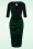 Glamour Bunny - 50s Marilyn Velvet Pencil Dress in Green 3