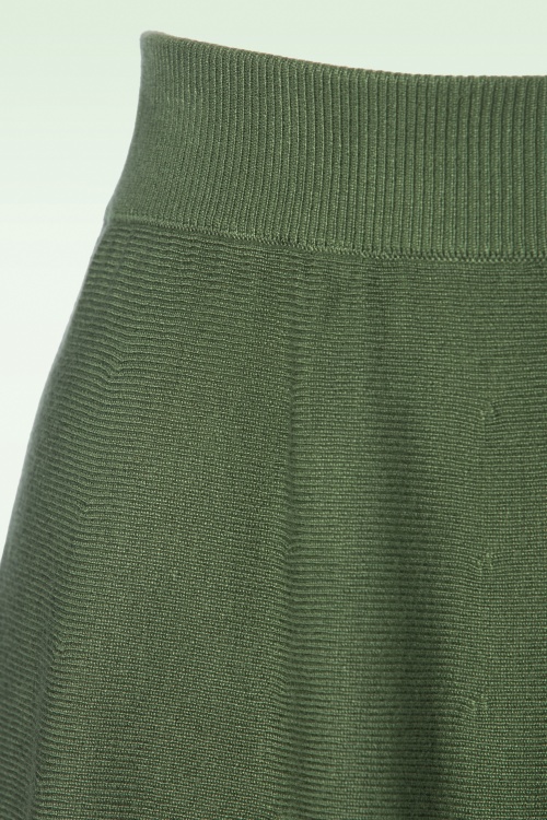 Banned Retro - Knit dream rok in bosgroen 3