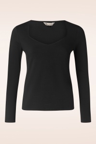 Banned Retro - San sweetheart top in zwart