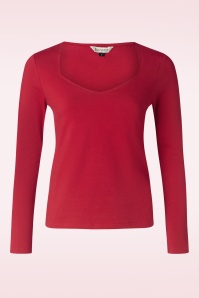 Banned Retro - San sweetheart top in rood