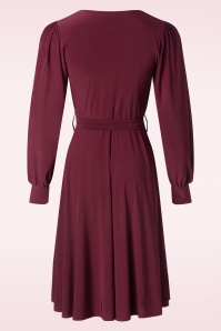 Vintage Chic for Topvintage - Ruby swing jurk in wijn 3