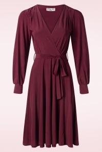 Vintage Chic for Topvintage - Ruby swing jurk in wijn 2