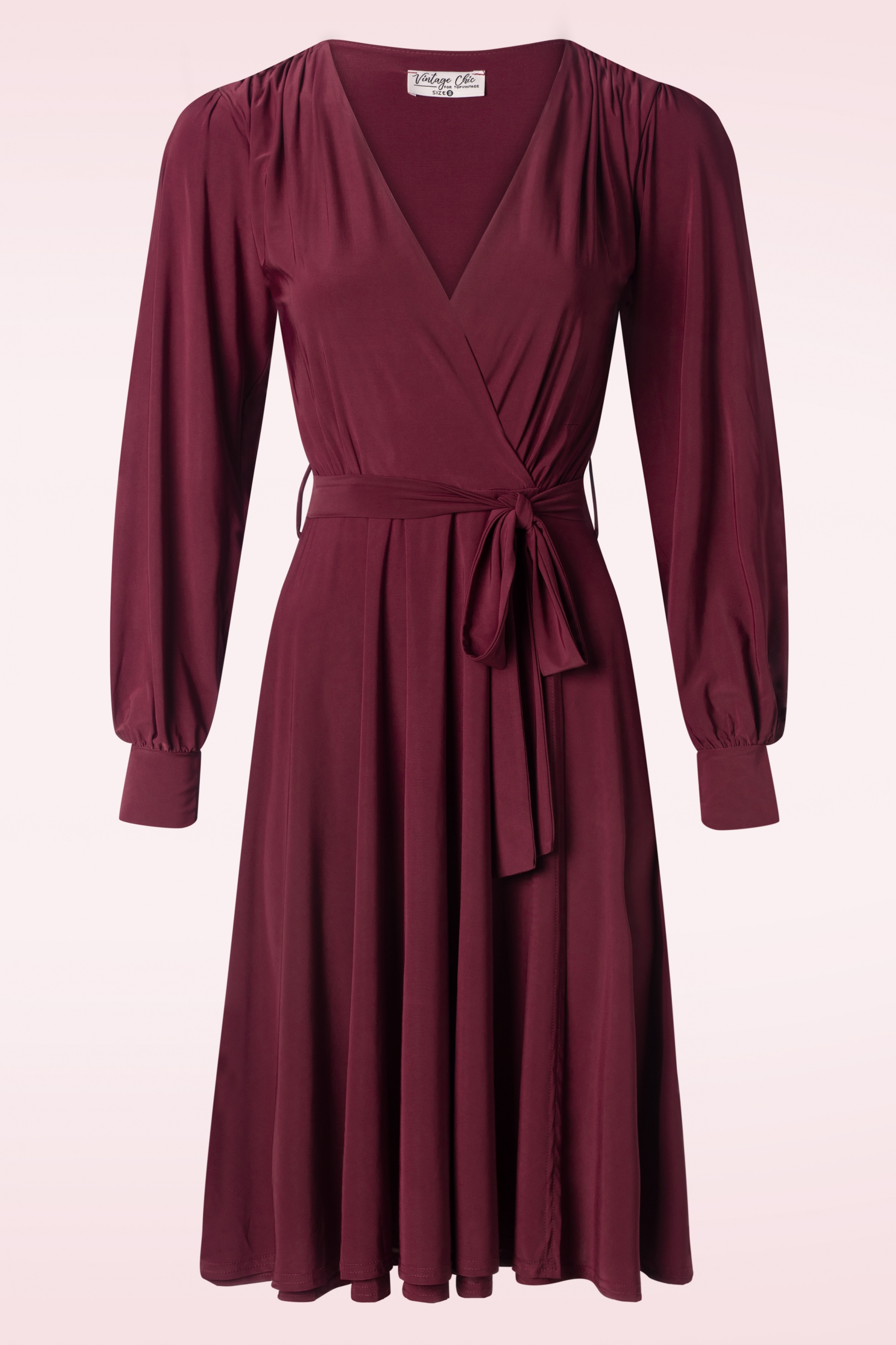 Vintage Chic for Topvintage - Ruby swing jurk in wijn 2