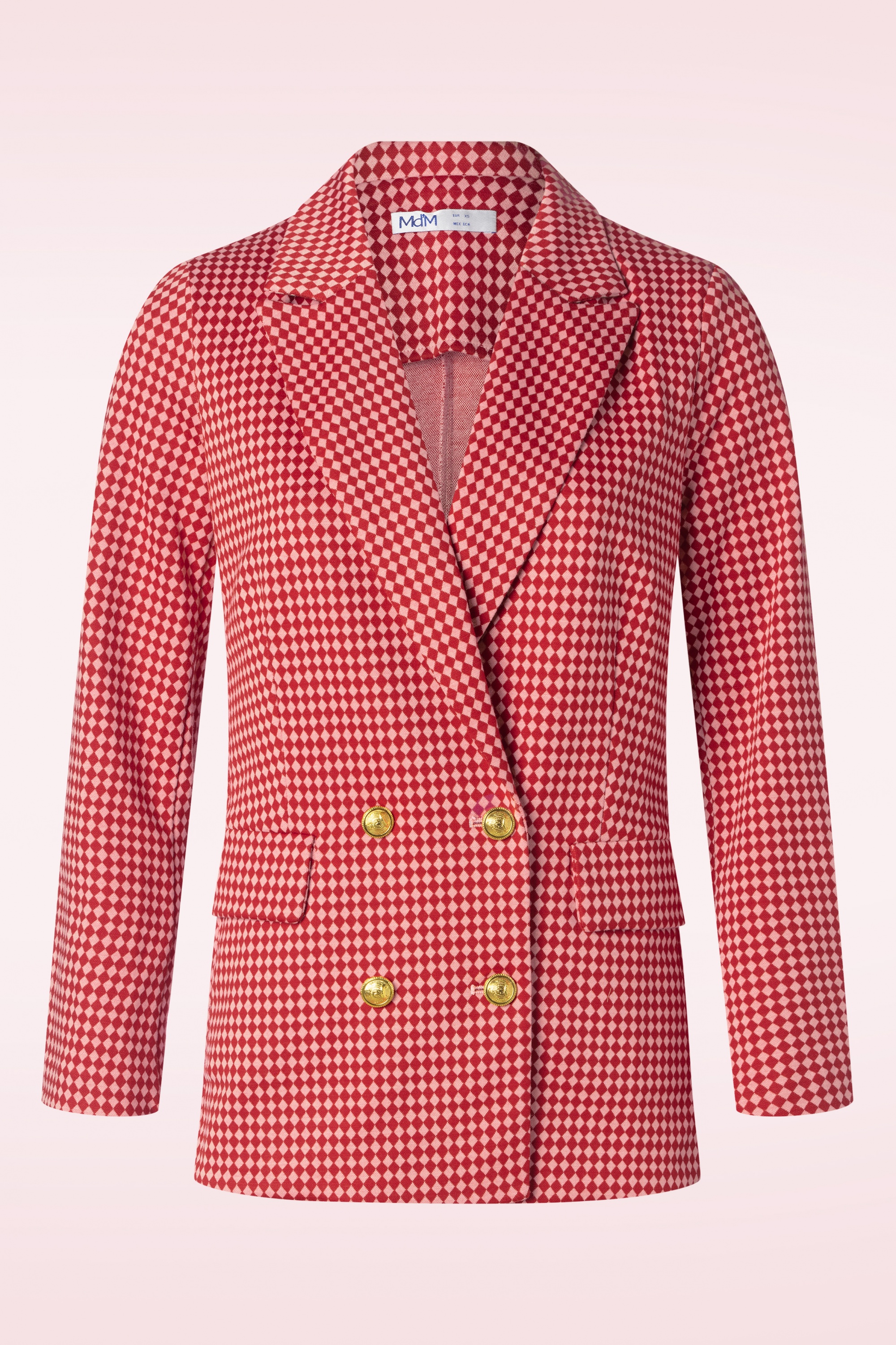 Md'M - Margot gebreide blazer in harlekijnrood 2