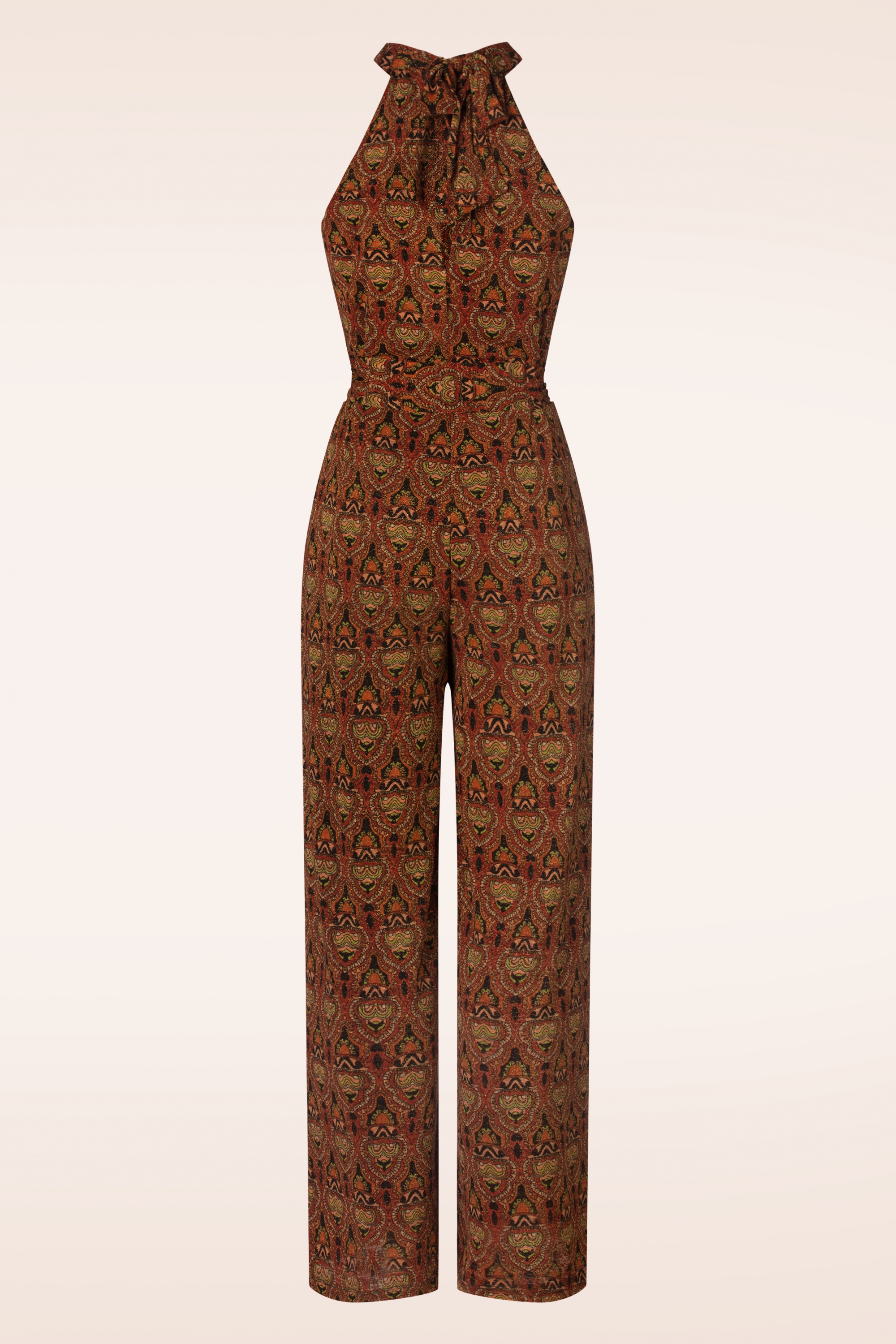 King Louie - Marty Mystic halter jumpsuit in pittig bruin 4