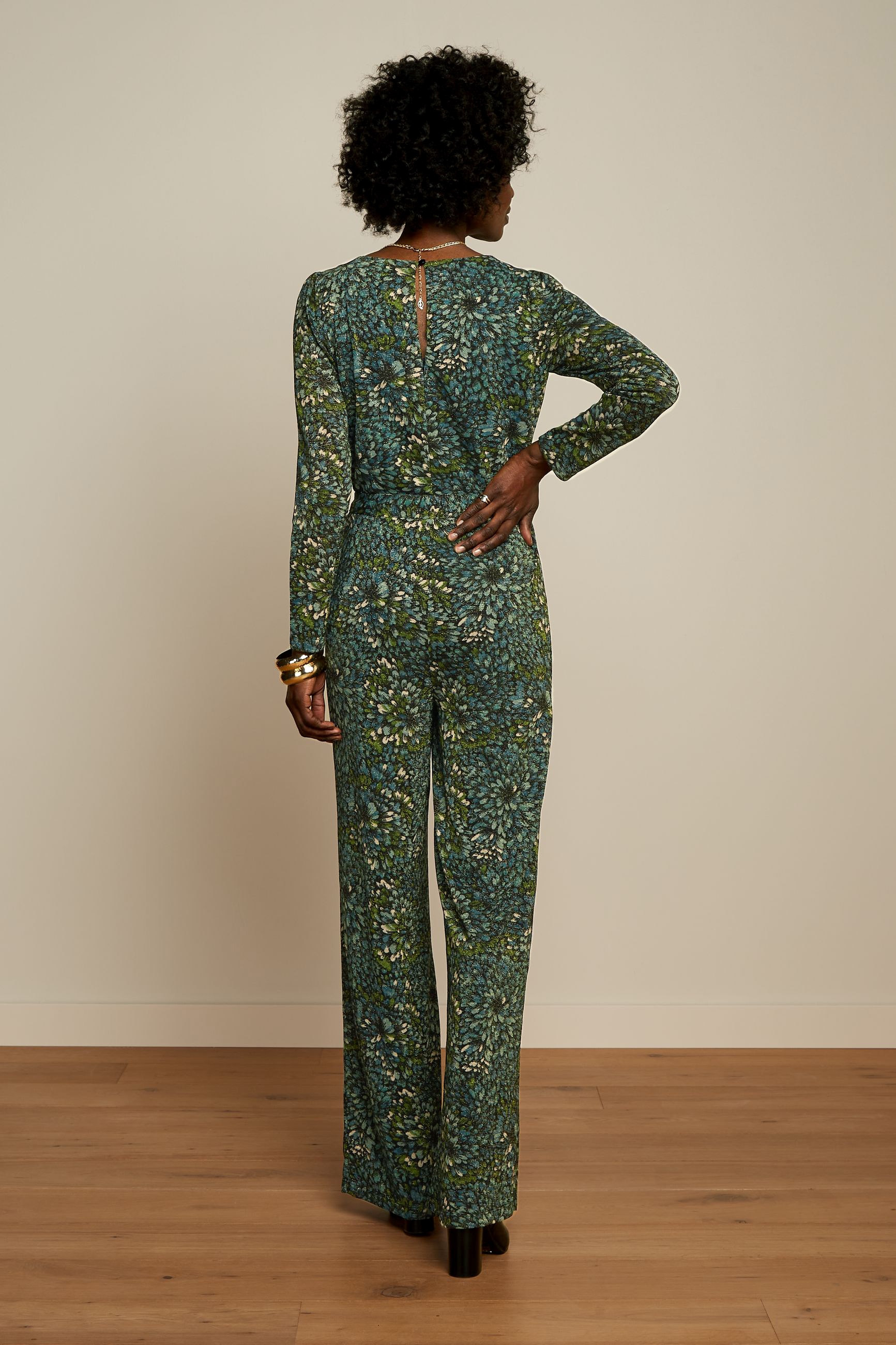 King Louie - Lee Glam jumpsuit in libelle groen 2