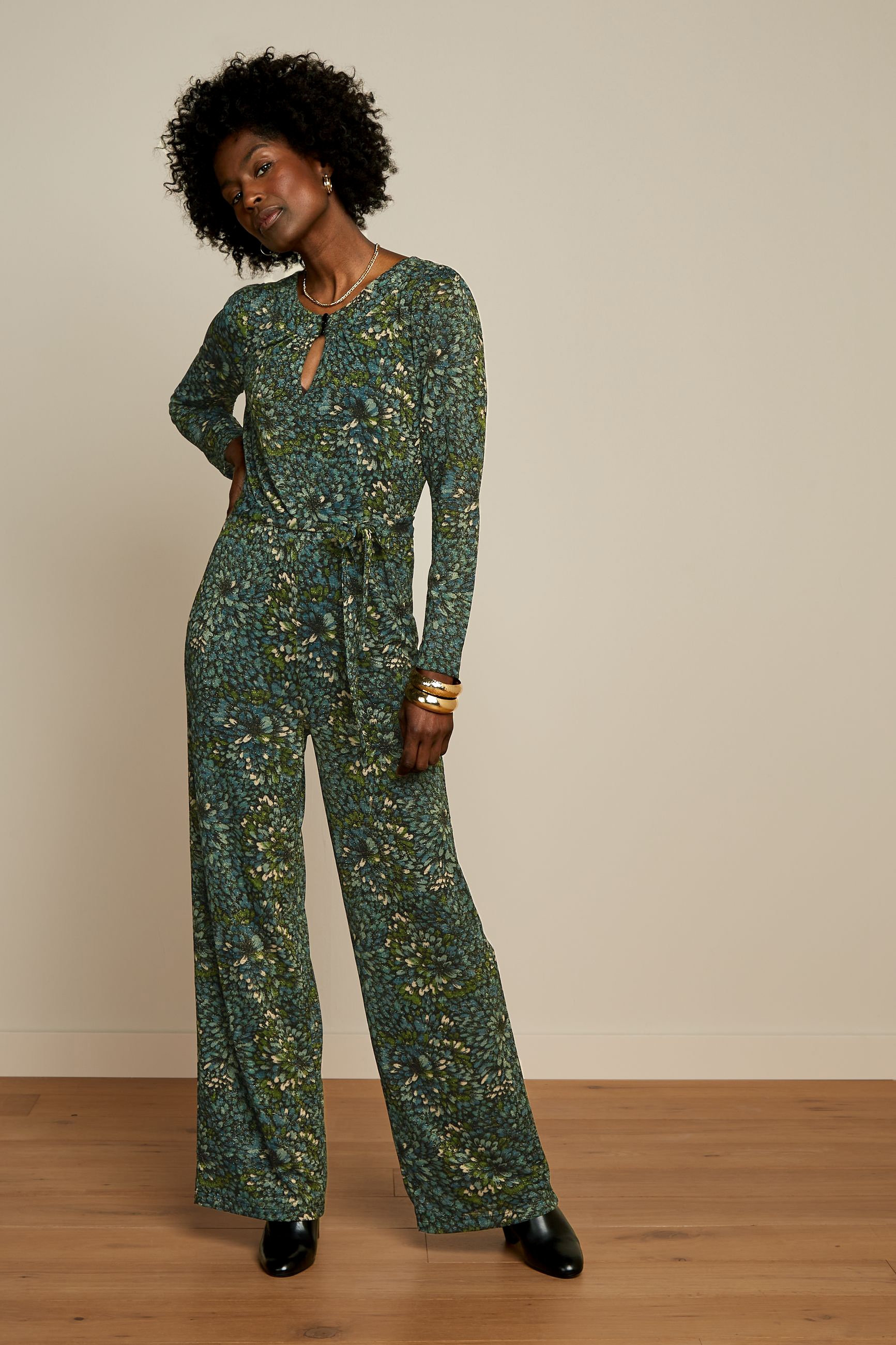 King Louie - Lee Glam jumpsuit in libelle groen