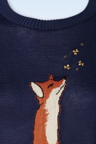 Vixen - Fox watching Firefly trui in marineblauw 3