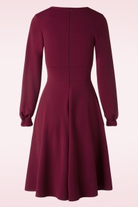Vintage Chic for Topvintage - 50s Helaine Swing Dress in Wine Red 3
