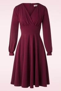 Vintage Chic for Topvintage - 50s Helaine Swing Dress in Wine Red 2