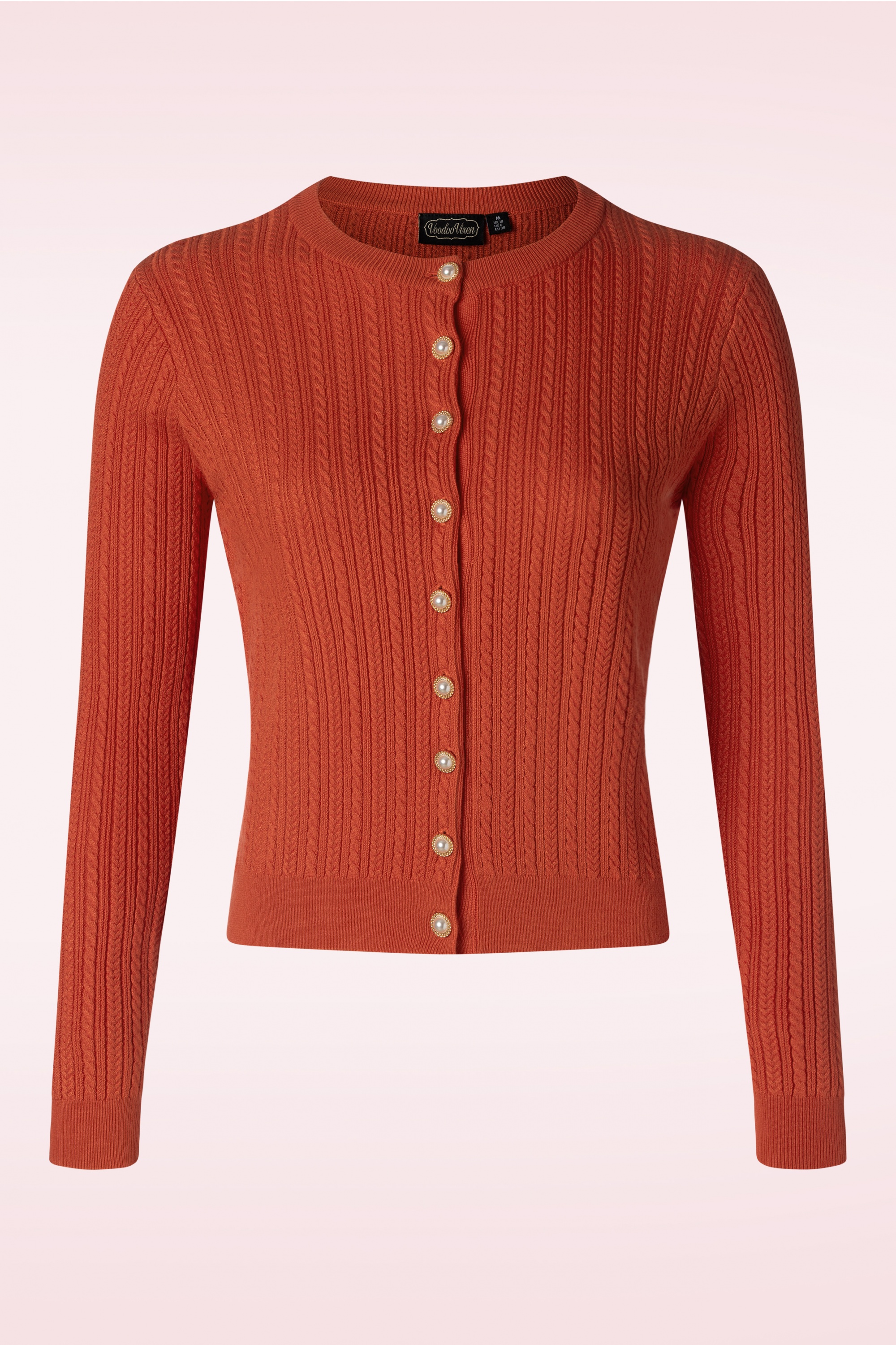 Orange cable knit cardigan best sale