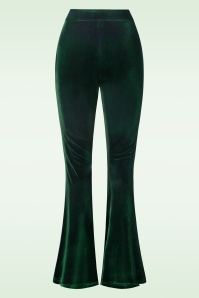 Vixen - Fluwelen flared broek in groen 2