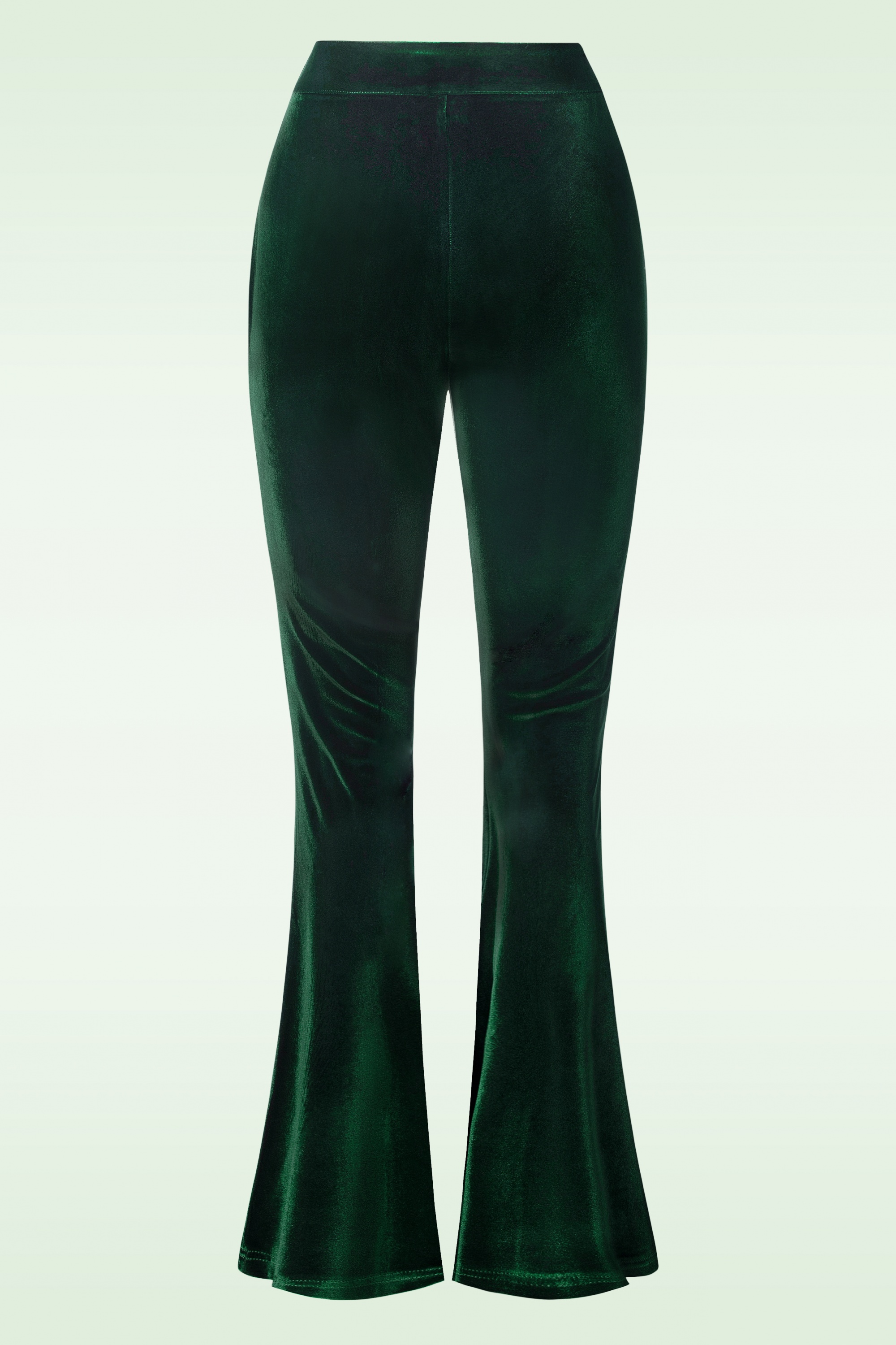 Vixen - Fluwelen flared broek in groen 2