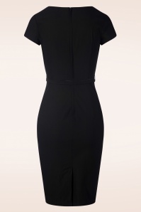 Vixen - Raelynn Bodycon jurk met ruches in zwart en wit 2