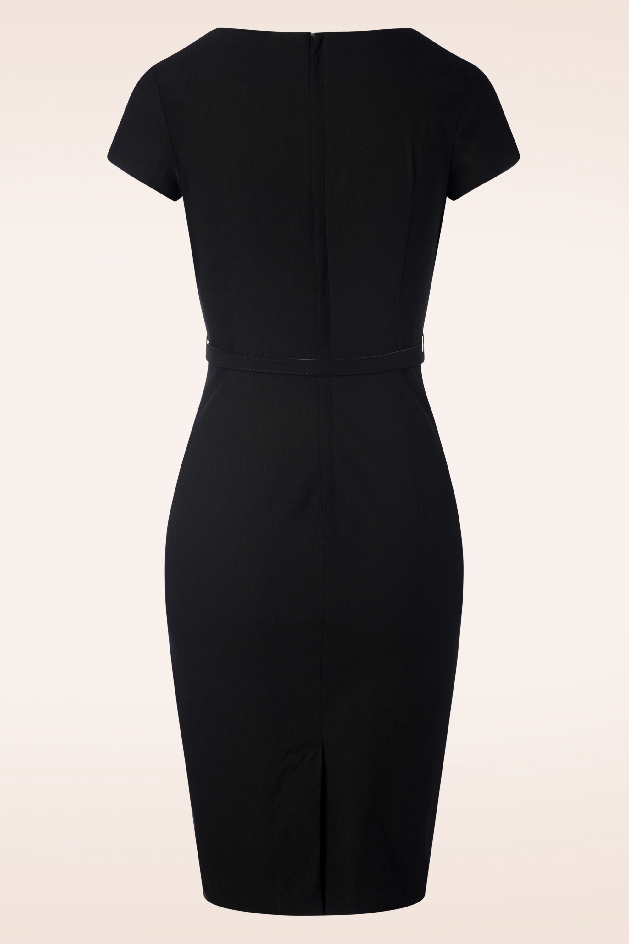 Vixen - Raelynn Bodycon jurk met ruches in zwart en wit 2