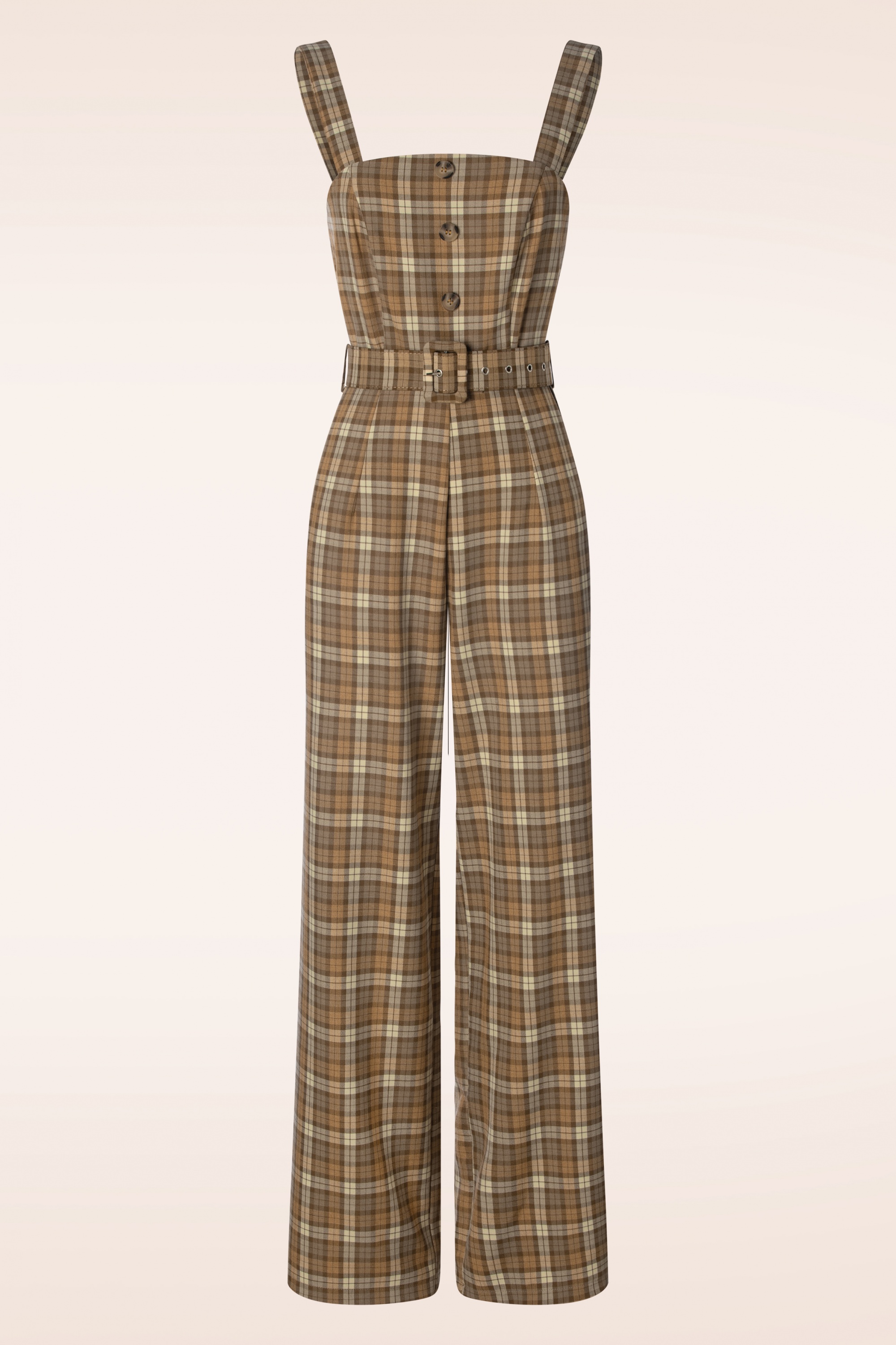 Vixen - Penny Pinafore jumpsuit in bruin