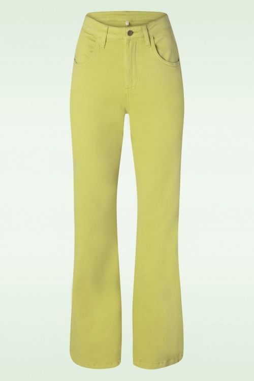 Blutsgeschwister - Yes, we flare broek in Budgie Yellow