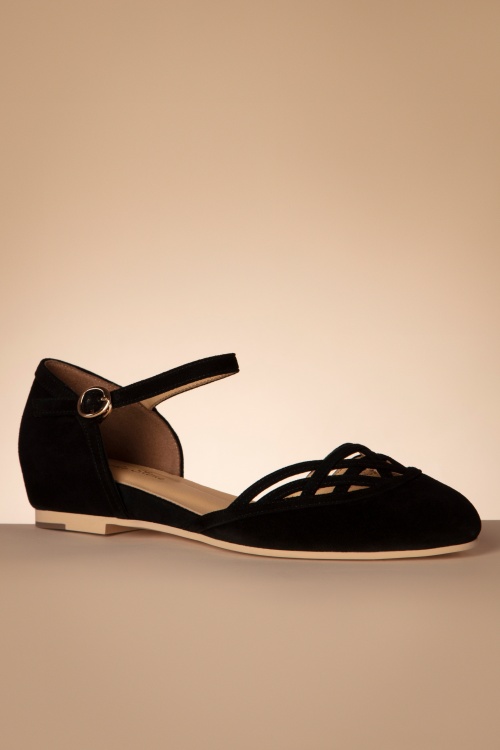 Vintage style flats by Charlie Stone Shoes Parisienne in two tone