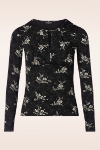 Vive Maria - Reverie flower shirt in zwart