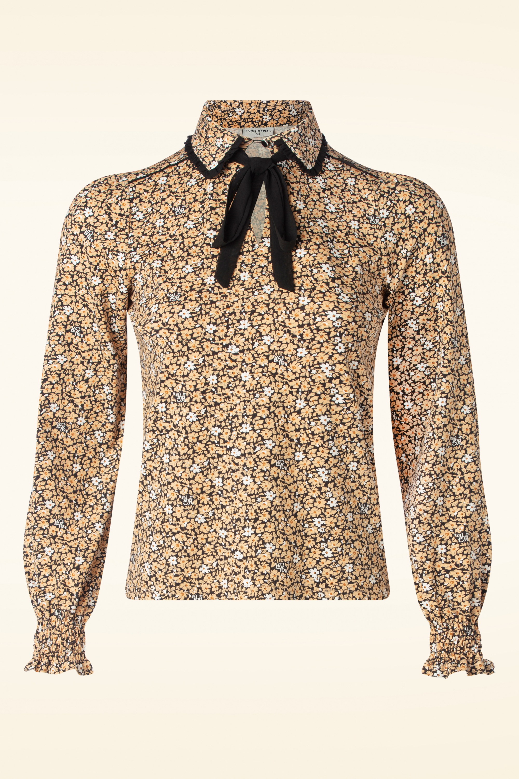 Vive Maria - Golden flower blouse in geel