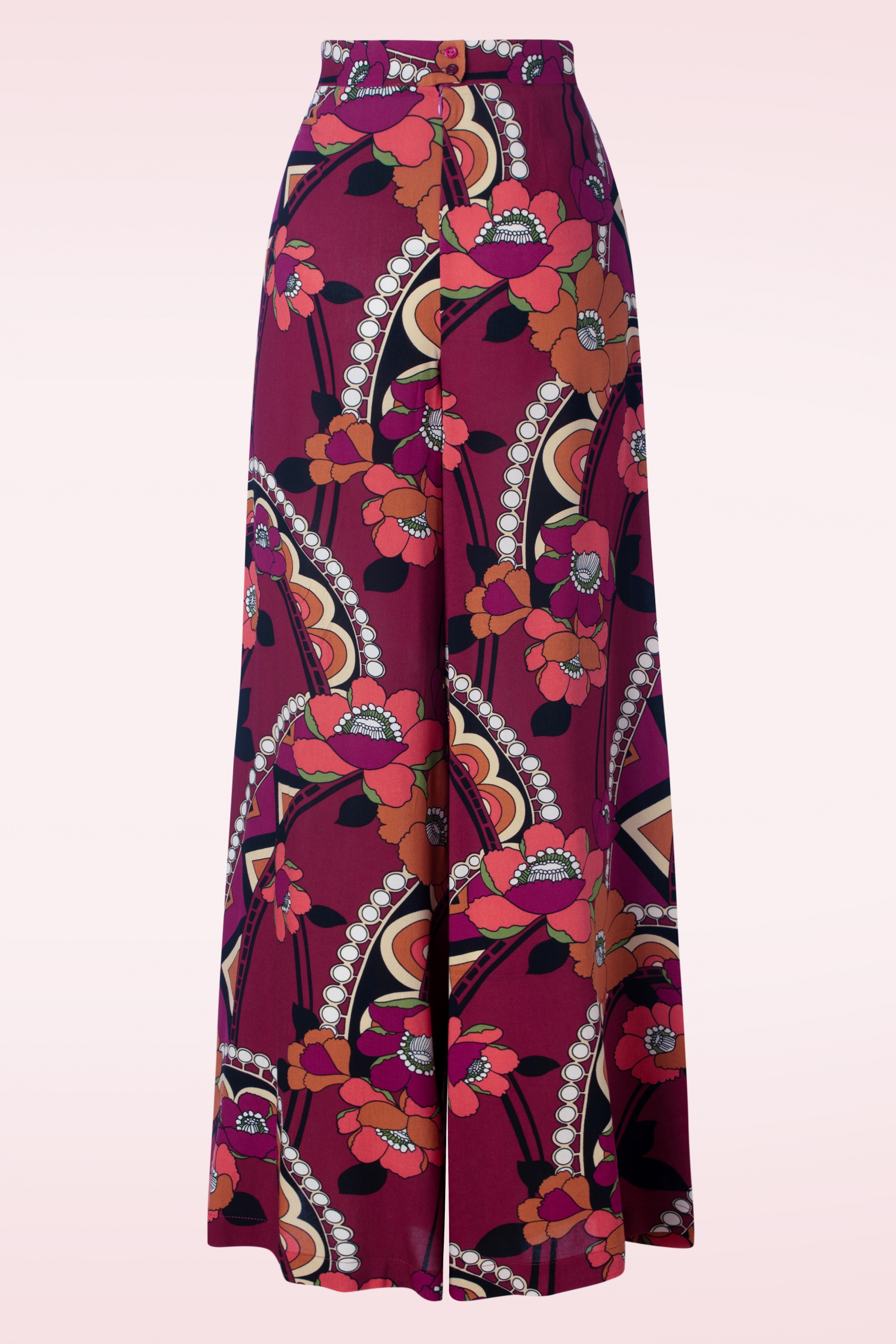 King Louie - Palazzo Lovechild broek in cabernet rood 4