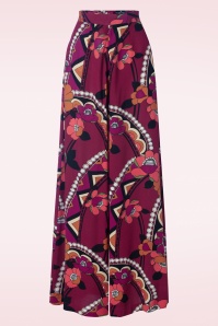 King Louie - Palazzo Lovechild broek in cabernet rood 3